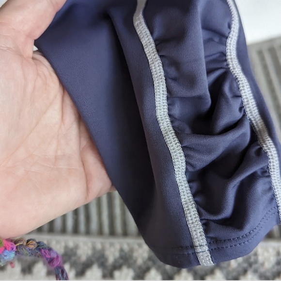 Free People Medium FP Movement You're A Peach Leggings Blue Stretchy Athletic - Picture 7 of 15